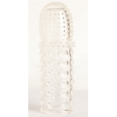 Прозрачная закрытая гелевая насадка - 13,5 см. - Toyfa Basic - в Обнинске купить с доставкой