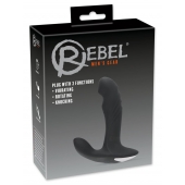 Черный вибромассажер простаты с функцией римминга Plug with Perineum Stimulator - 16,6 см. - Orion - в Обнинске купить с доставкой