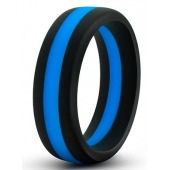 Черно-синее эрекционное кольцо Silicone Go Pro Cock Ring - Blush Novelties - в Обнинске купить с доставкой