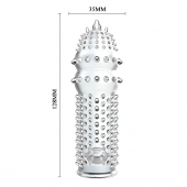 Закрытая прозрачная насадка Crystal sleeve - 14,2 см. - Erowoman-Eroman - в Обнинске купить с доставкой