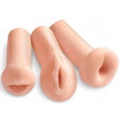 Комплект из 3 мастурбаторов All 3 Holes: вагина, анус, ротик - Pipedream - в Обнинске купить с доставкой