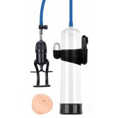 Прозрачная вакуумная вибропомпа Sex Expert с насадкой-вагиной - Sex Expert - в Обнинске купить с доставкой