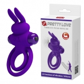 Фиолетовое эрекционное кольцо с вибростимуляцией клитора Vibrant Penis Ring III - Baile - в Обнинске купить с доставкой