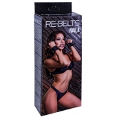 Черные кожаные наручники Naila - Rebelts - купить с доставкой в Обнинске