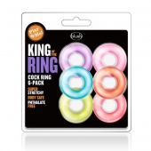 Набор из 6 эрекционных колец King of the Ring - Blush Novelties - в Обнинске купить с доставкой