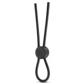 Черное силиконовое лассо на пенис SILICONE LOOP COCK RING - Blush Novelties - в Обнинске купить с доставкой