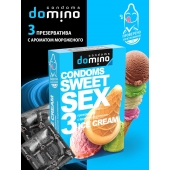 Презервативы для орального секса DOMINO Sweet Sex с ароматом мороженого - 3 шт. - Domino - купить с доставкой в Обнинске