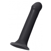 Черный фаллос на присоске Silicone Bendable Dildo L - 19 см. - Strap-on-me - купить с доставкой в Обнинске