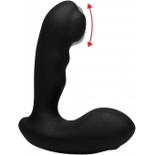 Черный стимулятор простаты Alpha-Pro 7X P-Milker Silicone Prostate Stimulator with Milking Bead - XR Brands - в Обнинске купить с доставкой