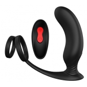 Черный массажер простаты REMOTE P-PLEASER - Dream Toys - в Обнинске купить с доставкой