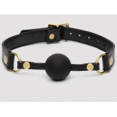 Черный кляп-шар Bound to You Faux Leather Ball Gag - Fifty Shades of Grey - купить с доставкой в Обнинске