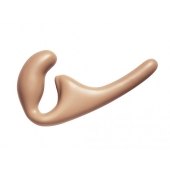 Бежевый безремневой страпон Seduction - 20,5 см. - Lola Games - купить с доставкой в Обнинске