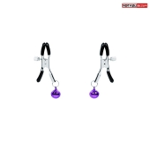 Оригинальные зажимы на соски с фиолетовыми шариками - Notabu - купить с доставкой в Обнинске