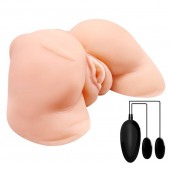 Телесная вибровагина Julie с 2 рабочими отверстиями - Baile - в Обнинске купить с доставкой