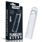 Прозрачная насадка-удлинитель Flawless Clear Penis Sleeve Add 1 - 15,5 см. - Lovetoy - в Обнинске купить с доставкой