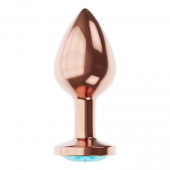 Пробка цвета розового золота с малиновым кристаллом Diamond Topaz Shine L - 8,3 см. - Lola Games - купить с доставкой в Обнинске
