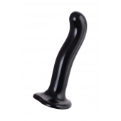 Черный стимулятор для пар P G-Spot Dildo Size L - 19 см. - Strap-on-me - в Обнинске купить с доставкой