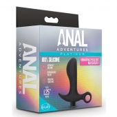 Черный анальный вибратор Silicone Vibrating Prostate Massager 01 - 10,8 см. - Blush Novelties - в Обнинске купить с доставкой