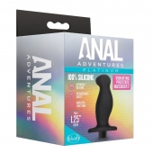 Черный анальный вибромассажёр Silicone Vibrating Prostate Massager 02 - 10,8 см. - Blush Novelties - в Обнинске купить с доставкой