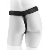 Страпон с телесной насадкой 7  Uncut with Strap on Harness - 18 см. - Pipedream - купить с доставкой в Обнинске