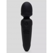 Черный мини-wand Sensation Rechargeable Mini Wand Vibrator - 10,1 см. - Fifty Shades of Grey