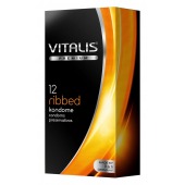 Ребристые презервативы VITALIS PREMIUM ribbed - 12 шт. - Vitalis - купить с доставкой в Обнинске
