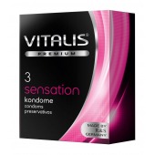 Презервативы с пупырышками и кольцами VITALIS PREMIUM sensation - 3 шт. - Vitalis - купить с доставкой в Обнинске