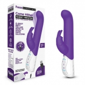 Фиолетовый вибромассажер для G-точки Come hither G-Spot Rabbit - 24,5 см. - Rabbit Essentials