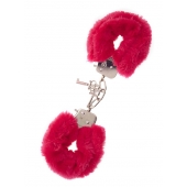 Металлические наручники с красной меховой опушкой METAL HANDCUFF WITH PLUSH RED - Dream Toys - купить с доставкой в Обнинске