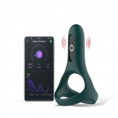 Изумрудное виброкольцо Magic Motion Rise с подхватом мошонки - Magic Motion - в Обнинске купить с доставкой