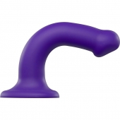 Фиолетовый фаллоимитатор-насадка Strap-On-Me Dildo Dual Density size M - 18 см. - Strap-on-me - купить с доставкой в Обнинске