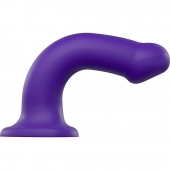 Фиолетовый фаллоимитатор-насадка Strap-On-Me Dildo Dual Density size L - 19 см. - Strap-on-me - купить с доставкой в Обнинске