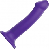 Фиолетовый фаллоимитатор-насадка Strap-On-Me Dildo Dual Density size L - 19 см. - Strap-on-me - купить с доставкой в Обнинске