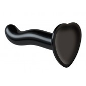 Черный фаллоимитатор-насадка Strap-On-Me P G spot Dildo size S - 16,4 см. - Strap-on-me - купить с доставкой в Обнинске