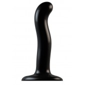 Черный фаллоимитатор-насадка Strap-On-Me P G spot Dildo size S - 16,4 см. - Strap-on-me - купить с доставкой в Обнинске