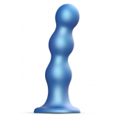 Голубая насадка Strap-On-Me Dildo Plug Balls size L - Strap-on-me - купить с доставкой в Обнинске
