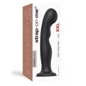 Черная насадка Strap-On-Me Dildo Plug P G size XXL - Strap-on-me - купить с доставкой в Обнинске