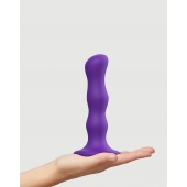 Фиолетовая насадка Strap-On-Me Dildo Geisha Balls size M - Strap-on-me - купить с доставкой в Обнинске
