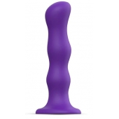Фиолетовая насадка Strap-On-Me Dildo Geisha Balls size M - Strap-on-me - купить с доставкой в Обнинске