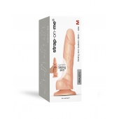 Телесный фаллоимитатор Strap-On-Me Sliding Skin Realistic Dildo size M - Strap-on-me купить с доставкой в интернет-магазине Orgasmix в Обнинске Телесный фаллоимитатор Strap-On-Me Sliding Skin Realistic Dildo size M - Strap-on-me