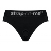 Черные трусики для насадок Heroine Lingerie Harness - size L - Strap-on-me - купить с доставкой в Обнинске