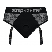 Черные трусики для насадок Diva Lingerie Harness - size M - Strap-on-me - купить с доставкой в Обнинске