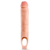 Телесная насадка-удлинитель 11.5 Inch Silicone Cock Sheath Penis Extender - 29,2 см. - Blush Novelties - в Обнинске купить с доставкой