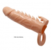 Телесная удлиняющая насадка Penis Sleeve Emmitt - 17 см. - Baile - в Обнинске купить с доставкой