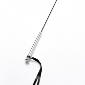 Черный кожаный стек с гладкой ручкой - 55 см. - Crazy Handmade - купить с доставкой в Обнинске