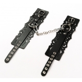 Узорчатые кожаные оковы с регулируемыми ремешками - Crazy Handmade - купить с доставкой в Обнинске