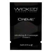 Крем для массажа и мастурбации Wicked Stroking and Massage Creme - 3 мл. - Wicked - купить с доставкой в Обнинске