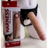 Насадка-фаллос в комплекте с трусиками Harness - 21,6 см. - LOVETOY (А-Полимер) - купить с доставкой в Обнинске