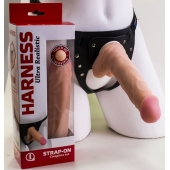 Страпон Harness из двух предметов: регулируемые трусики и насадка-фаллос - 17,5 см. - LOVETOY (А-Полимер) - купить с доставкой в Обнинске