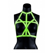 Портупея Bra Harness с неоновым эффектом - размер L-XL - Shots Media BV - купить с доставкой в Обнинске